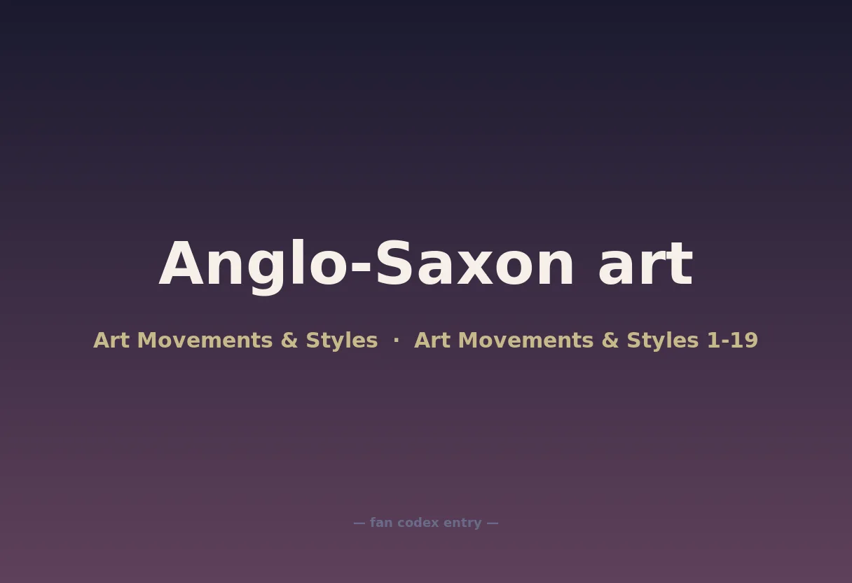 Anglo-Saxon art