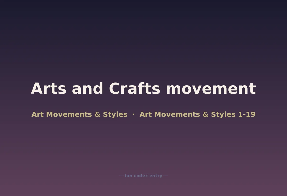 Arts and Crafts movement